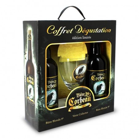 COFFRET BIERE - BIERE DU CORBEAU COFFRET 2*0,75L +1 VERRE MB - Planète Drinks