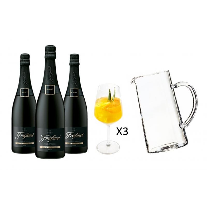 COFFRET VIN - FREIXENET KIT SANGRIA 3 CORDON NEGRO + 1 CARAFE + 3 VERRES - Planète Drinks COFFRET VIN - FREIXENET KIT SANGRIA 3 CORDON NEGRO + 1 CARAFE + 3 VERRES - Planète Drinks