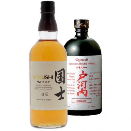 COFFRET ALCOOL - BOX WHISKY JAPONAIS KOKUSHI-TOGOUCHI KIWAMI 2*70CL - Planète Drinks