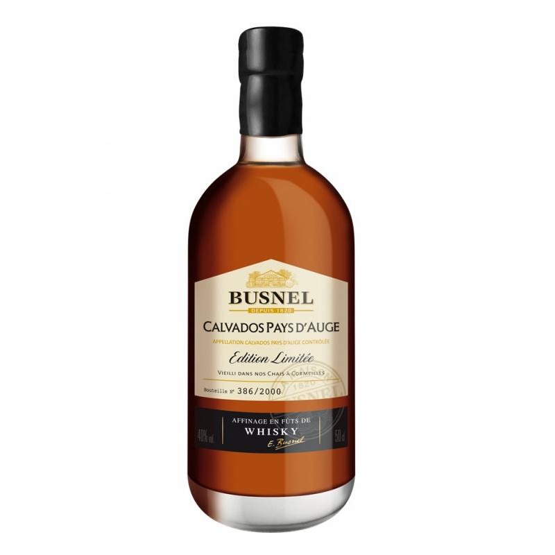 CALVADOS - BUSNEL CALVADOS 8 ANS AFFINAGE FUT WHISKY 50CL - Planète Drinks