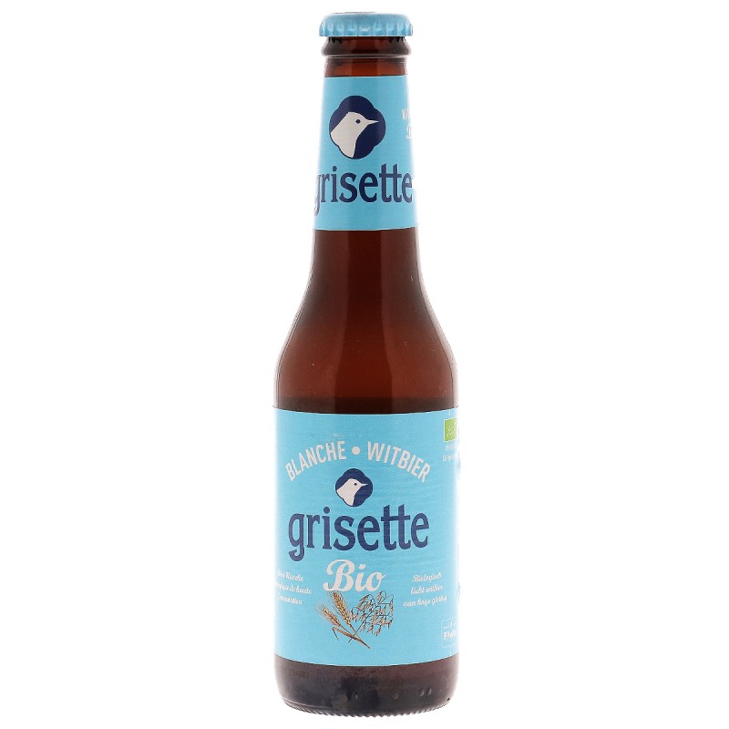 GRISETTE BLANCHE BIO 25CL 3 - Une bière blanche certifiée biologique qui appartient à la grande familles des bières blanches bel