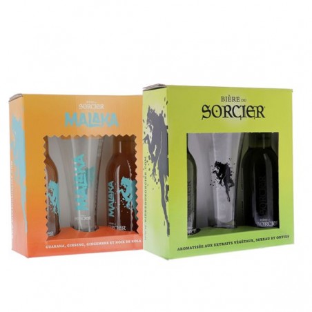 BOX MULTIPLE 2 COFFRETS SORCIER 2*33CL + 1 VERRE 29.9 - 
