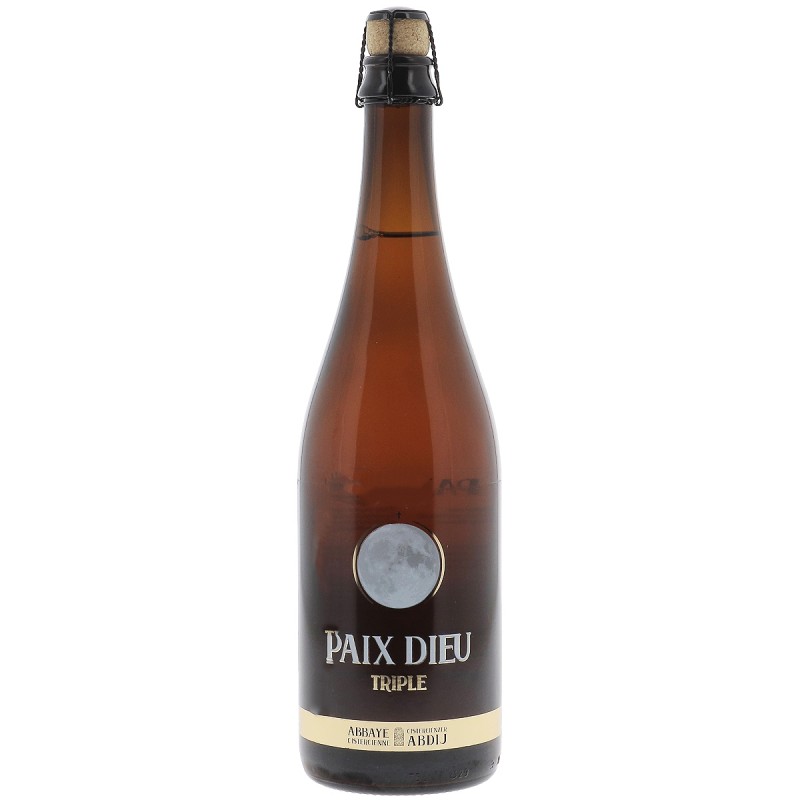 ABBAYE PAIX DIEUX 75CL 9.5 - Une bière Triple belge, brassée qu’une fois par mois, les nuits de pleine lune. 