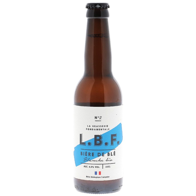 LBF BLANCHE 33CL - CERTIFIE FR-BIO-01 2.95 - Une bière de blé blanche BIO toute en délicatesse !