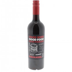 GOOD WINE GOOD FOOD ZINFANDEL 75CL 6.5 - Un vin rouge de cépage Zinfandel idéal pour vos burgers maison et vos fast-foods !