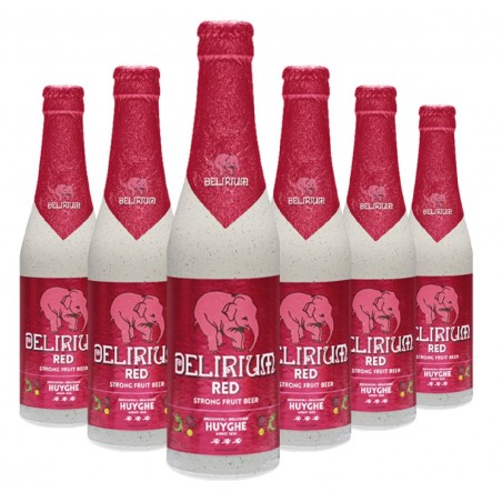 DELIRIUM RED 6*33CL 24.9 - La Delirium Red est une bière à la cerise dérivée de la Delirium Tremens. Cette bière fruitée a la pa