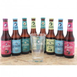 BOX DECOUVERTE GRISETTE 2*4*25CL + 1 VERRE 34.9 - BOX DECOUVERTE GRISETTE 2*4*25CL + 1 VERRE