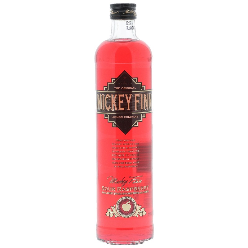 MICKEY FINN'S RASPBERRY 50CL 13.9 - Mickey Finn Sour Raspberry est une liqueur à la framboise fabriquée exclusivement à partir d