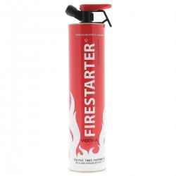 FIRESTARTER VODKA 70CL 29.9 - La Firestarter Vodka se différencie des autres grâce à sa bouteille rouge en forme d’extincteur ! 