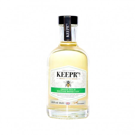 KEEPR'S GREEN TEA DRY GIN 20CL 14.9 - Le Keepr's Green Tea Dry Gin, infusé avec du thé vert chinois unique provenant de Ban’Mu, 