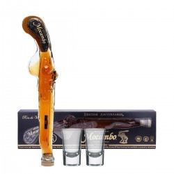 MOCAMBO RUM ANEJO 10 ANS PISTOLET + 2 VERRES 49.9 - MOCAMBO RUM ANEJO 10 ANS PISTOLET + 2 VERRES