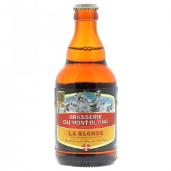 BRASSERIE DU MONT BLANC LA BLONDE 33CL 3.7 - La Blonde du Mont-Blanc est une bière blonde brassée avec du houblon Saaz et des éc