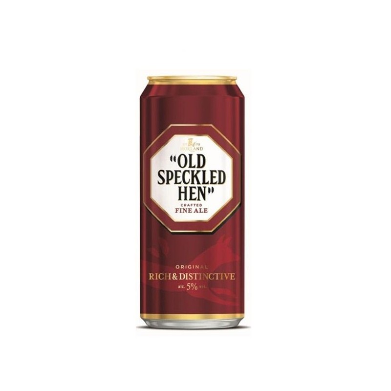 GREENE KING OLD SPECKLED HEN  50CL CAN 3.9 - Une bière anglaise à 5.2° de la brasserie Greene King aux touches de caramel en ver