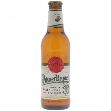 PILSNER URQUELL 33CL 3.3 - La première bière à fermenation basse fut brassée dans la ville de Pilsen en République Tchèque. La P
