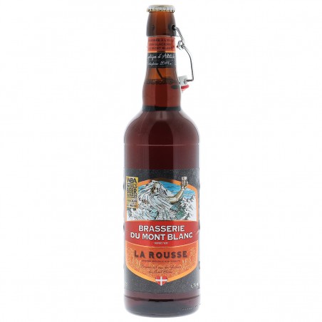MONT BLANC ROUSSE  75CL 6 - Une bière rousse à 6.5° multi-médaillée dans le monde en 2011, brassée à l'eau de source des montagn