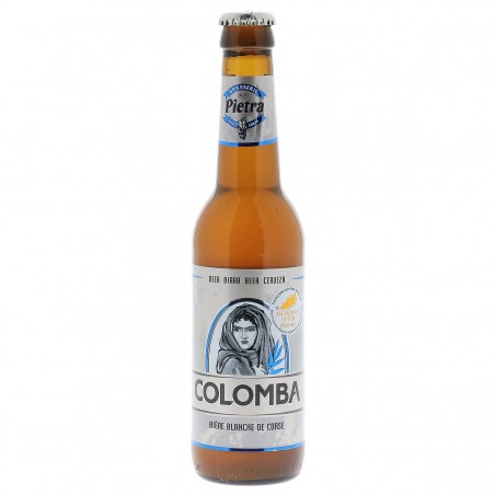 PIETRA COLOMBA BLANCHE 33CL 3.7 - La Colomba est une bière blanche artisanale à 5°, arômatisée avec les parfums uniques des herb