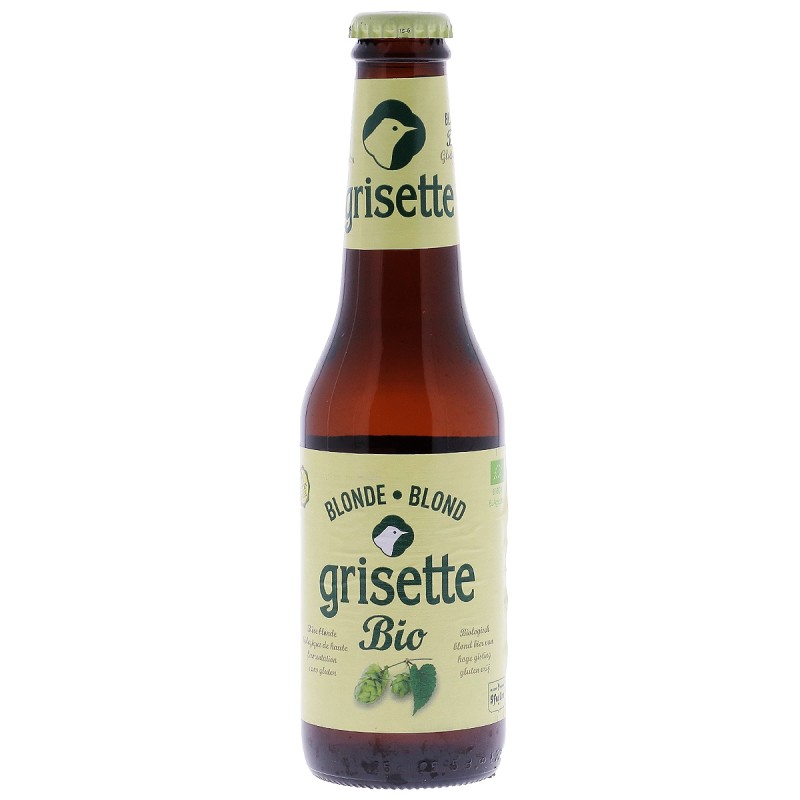 GRISETTE BLONDE BIO 25CL 3 - Une bière à 5.5° labellisée bio et " gluten free ". Cette bière pâle, à fermentation haute et refer