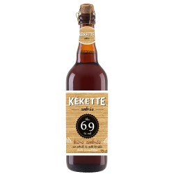 KEKETTE AMBREE 75CL 6.5 - La Kékette " bien m'ambrée ", est une bière ambrée à 6.9°, brassée à partir d'extraits de malts torréf