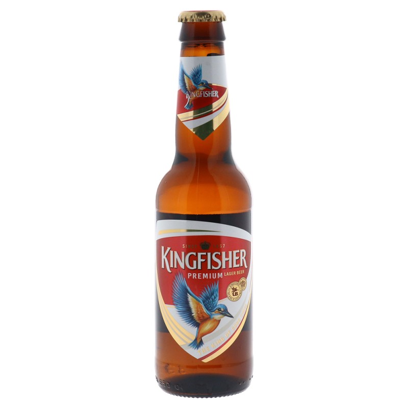 KINGFISHER 33CL 3.3 - Kingfisher 33cl est la bière n°1 en Inde ! Cette bière est infailliblement rafraîchissante et équilibrée, 