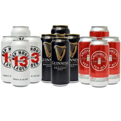 BOX DECOUVERTE GUINNESS & SMITHWICKS - 12 BIERES IRLANDAISES 44CL CAN