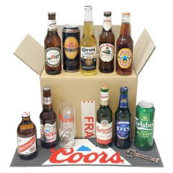 BOX DECOUVERTE 10 BIERES 10 PAYS + ACCESSOIRES