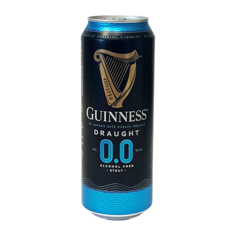 GUINNESS DRAUGHT 0.0% 50CL CAN - bière stout sans alcool